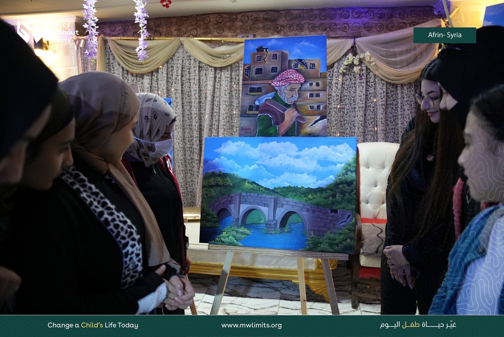 An Inspiring Artistic Experience for Our Orphaned Children at the “Drawing Ambition” Exhibition in Afrin